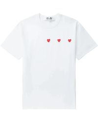 Comme des Garçons - Triple Hearts Logo T-Shirt - Lyst
