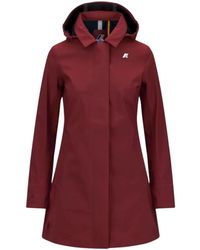 K-Way - Jassen ,Rood ,Polyester Stephy Bonded Jersey Jacket - Lyst