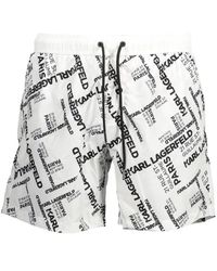 Karl Lagerfeld - Witte Polyester Zwemkleding - Lyst