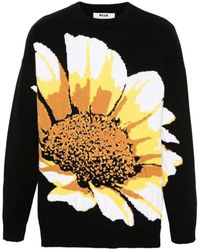MSGM - Round-Neck Knitwear - Lyst