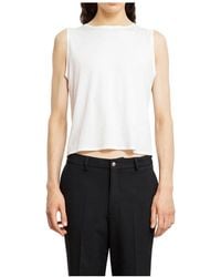 Second/Layer - Tops ,Wit ,Katoen Floras Boat Neck Sleeveless - Lyst