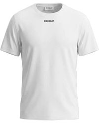 Dondup - Tops ,Wit ,Katoen T-Shirt Regular - Lyst