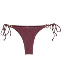 Bondeye - Badmode ,Rood ,Nylon Vista Lurex Bikini Broekje - Lyst