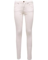 Burberry - Witte Skinny Low-Rise Denim Broek - Lyst