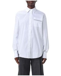 Brunello Cucinelli - Weißes Popeline-Hemd, Eleganter Stil - Lyst