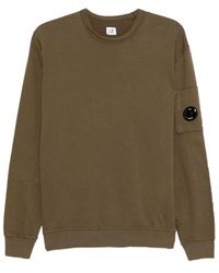 C.P. Company - Groene Crew Neck Sweater Met Goggle Lens Zak - Lyst