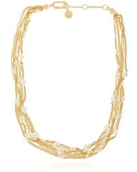AllSaints - Glass Pearl Necklace - Lyst