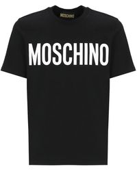 Moschino - Es Baumwoll-T-Shirt mit Logo - Lyst