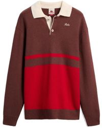 Kappa - Truien & Vesten ,Bruin ,Wol Lusaka Long Sleeved Polo - Lyst