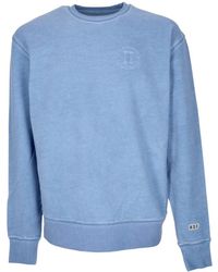 Huf - Hoodies & Sweatvesten ,Blauw ,Katoen Blauwe Faded Crewneck Sweatshirt - Lyst