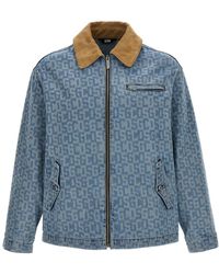 Gcds - Monogram Denim Harrington Jacket - Lyst