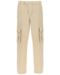 Balmain - Cotton Cargo Broek - Lyst