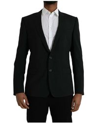 Dolce & Gabbana - Blaue notch tel blazer slim fit - Lyst