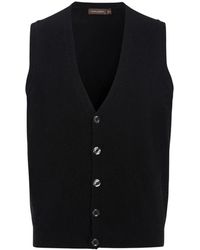 Oscar Jacobson - Truien & Vesten ,Zwart ,Wol Guiseppe Regular Fit Vest - Lyst