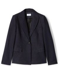 mötivi - Einreihiger blazer aus denim - Lyst
