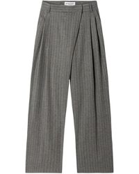 Cambio - Broeken ,Grijs ,Wol Eternity Wijde Broek - Lyst