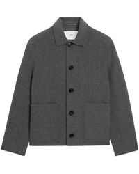 Ami Paris - Jassen ,Grijs ,Wol Blouson Boule - Lyst