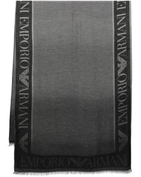 Emporio Armani - Logo Scarf - Lyst