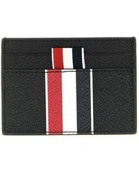Thom Browne - Accessoires ,Zwart ,Leer Kaarthouder - Lyst