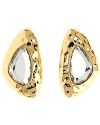 Self-Portrait - Hammered Crystal Earrings - Lyst
