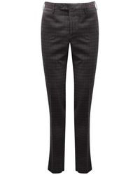 PT01 - Broeken ,Grijs ,Wol Slim-Fit Broek - Lyst