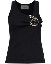 Coperni - Tops ,Zwart ,Katoen Top Met Applicatie - Lyst