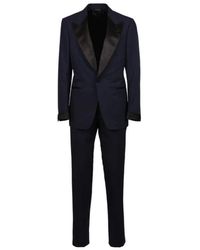 Tom Ford - Kostuums ,Blauw ,Wol Enkelrijig Smokingpak - Lyst