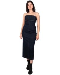 Weekend by Maxmara - Blauwe Donkere Schone Jurk - Lyst