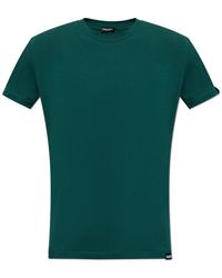 DSquared² - Tops ,Groen ,Katoen T-Shirt Uit De Ondergoedlijn - Lyst