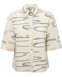 Max Mara - Overhemden ,Katoen Cropped Katoenen Blouse - Lyst