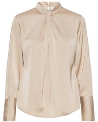 Karmamia - Elegante Bluse Mit Læg Detail - Lyst