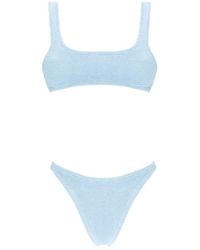 Mc2 Saint Barth - Gekräuseltes Hellblaues Bikini-Set - Lyst