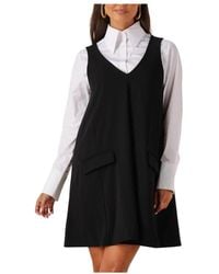 Y.A.S - Y.A. ,Kleedjes ,Zwart ,Polyester Zwarte Mini Jurk Voor Veelzijdige Stijl - Lyst