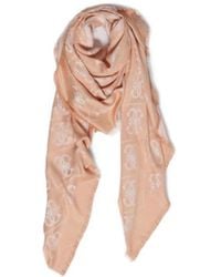 Guess - Sciarpa rosa stampata in viscosa - Lyst