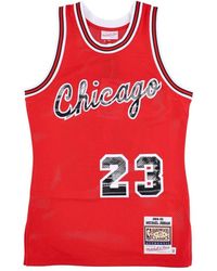 Mitchell & Ness - Fitness ,Rood ,Polyester Michael Jordan Basketball Tank Top - Lyst