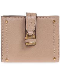 Chloé - Accessoires ,Roze ,Katoen Paddington Leren Portemonnee - Lyst
