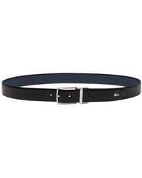 Lacoste - Wendbarer ledergürtel rc4097 schwarz - Lyst