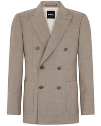 HUGO - Double-Breasted Blazer - Lyst