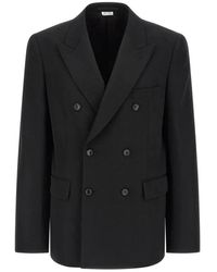 Comme des Garçons - Jassen ,Zwart ,Wol Peak-Lapel Double-Breasted Blazer - Lyst