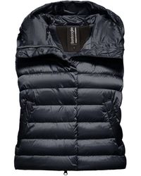 Bomboogie - Glanzende Nylon Gewatteerde Vest Met Capuchon - Lyst