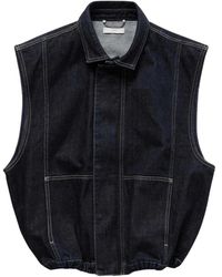 1989 STUDIO - Jassen ,Blauw ,Blauwe Jas Vest Stijl 1989 - Lyst