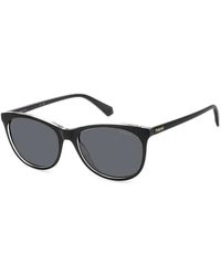 Polaroid - Cat-eye sonnenbrille polarisiert dunkelgrau - Lyst