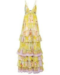 Philipp Plein - Kleedjes ,Veelkleurig ,Chiffon Long Dress New Baroque - Lyst