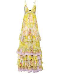 Philipp Plein - Kleedjes ,Veelkleurig ,Chiffon Long Dress New Baroque - Lyst