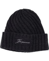 Jacquemus - Accessoires ,Grijs ,Kasjmier Kasjmier Grijs Beanie Hoed - Lyst