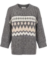 Peserico - Round-Neck Knitwear - Lyst