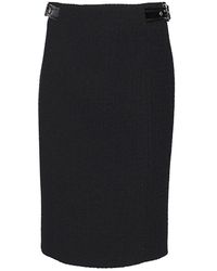 Moschino - Rokken ,Zwart ,Wol Lange Tube Rok - Lyst