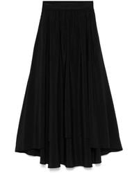 JOSEPH - Zwarte Zijden Midi Rok - Lyst