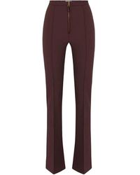 Elisabetta Franchi - Broek Van Dubbellaags Crêpe Met Rits - Lyst