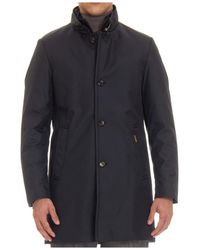 Moorer - Jassen ,Blauw ,Polyester Blauwe Gewatteerde Donsjas - Lyst